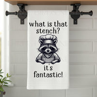 What is That Stench - Funny Kitchen Dish Towel - Smelly Feet - Gifts for Mom