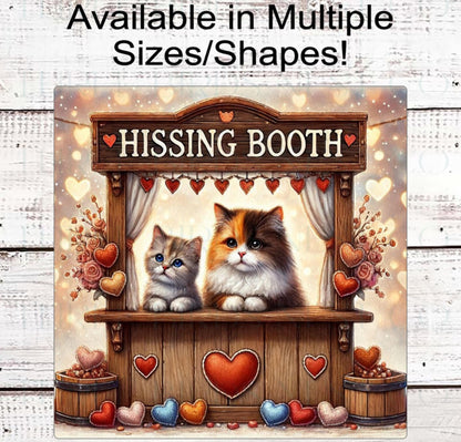 Hissing Booth Valentines Day Wreath Signs - Cat Wreath Sign - Pet Wreath Sign - Paws and Enjoy the Good Life