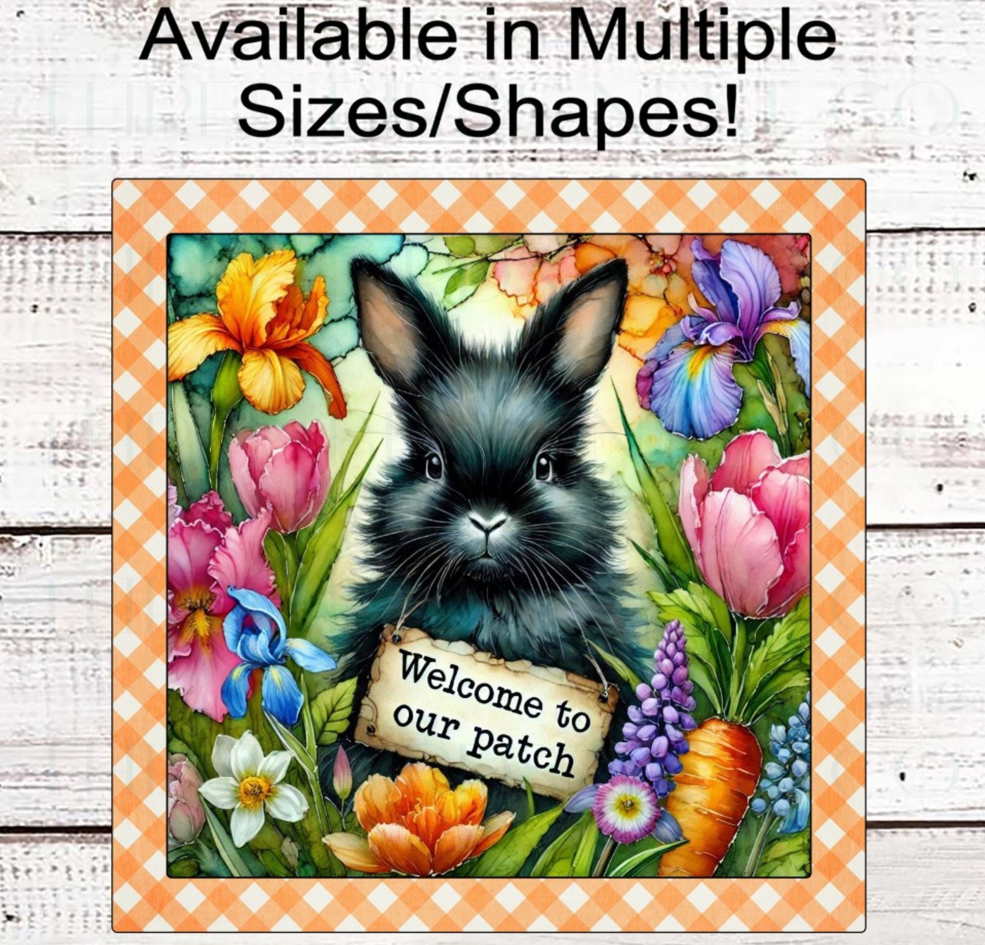 Welcome to Our Carrot Patch Easter Bunny Wreath Sign - Easter Rabbit