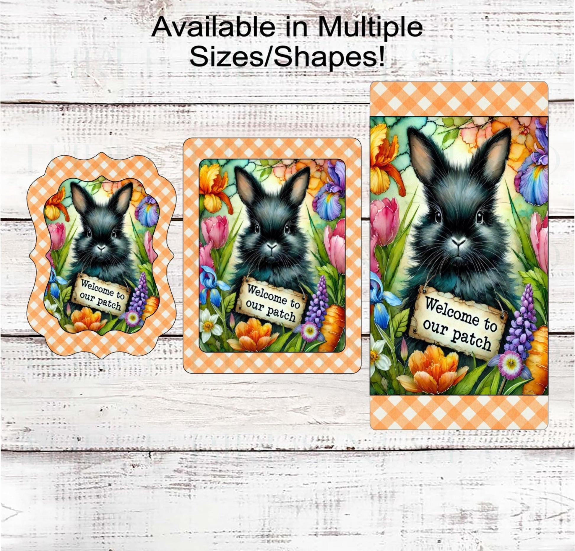 Welcome to Our Carrot Patch Easter Bunny Wreath Sign - Easter Rabbit