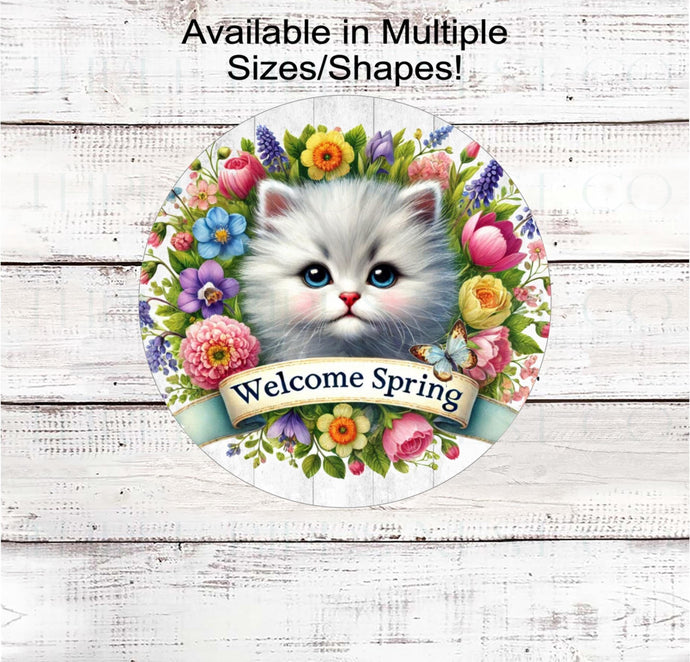 Welcome Spring with a gorgeous Kitten and Spring Flowers