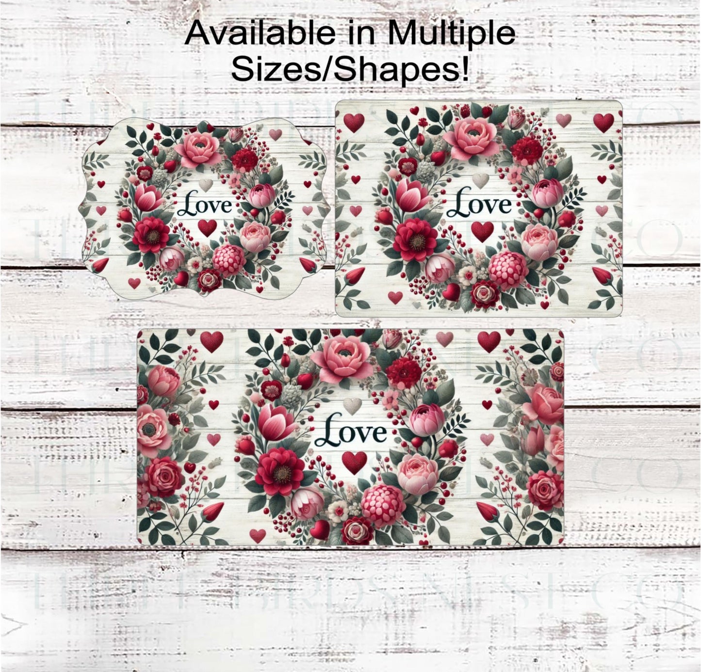 Valentines Day Wreath Sign - Floral Decor - Love Sign
