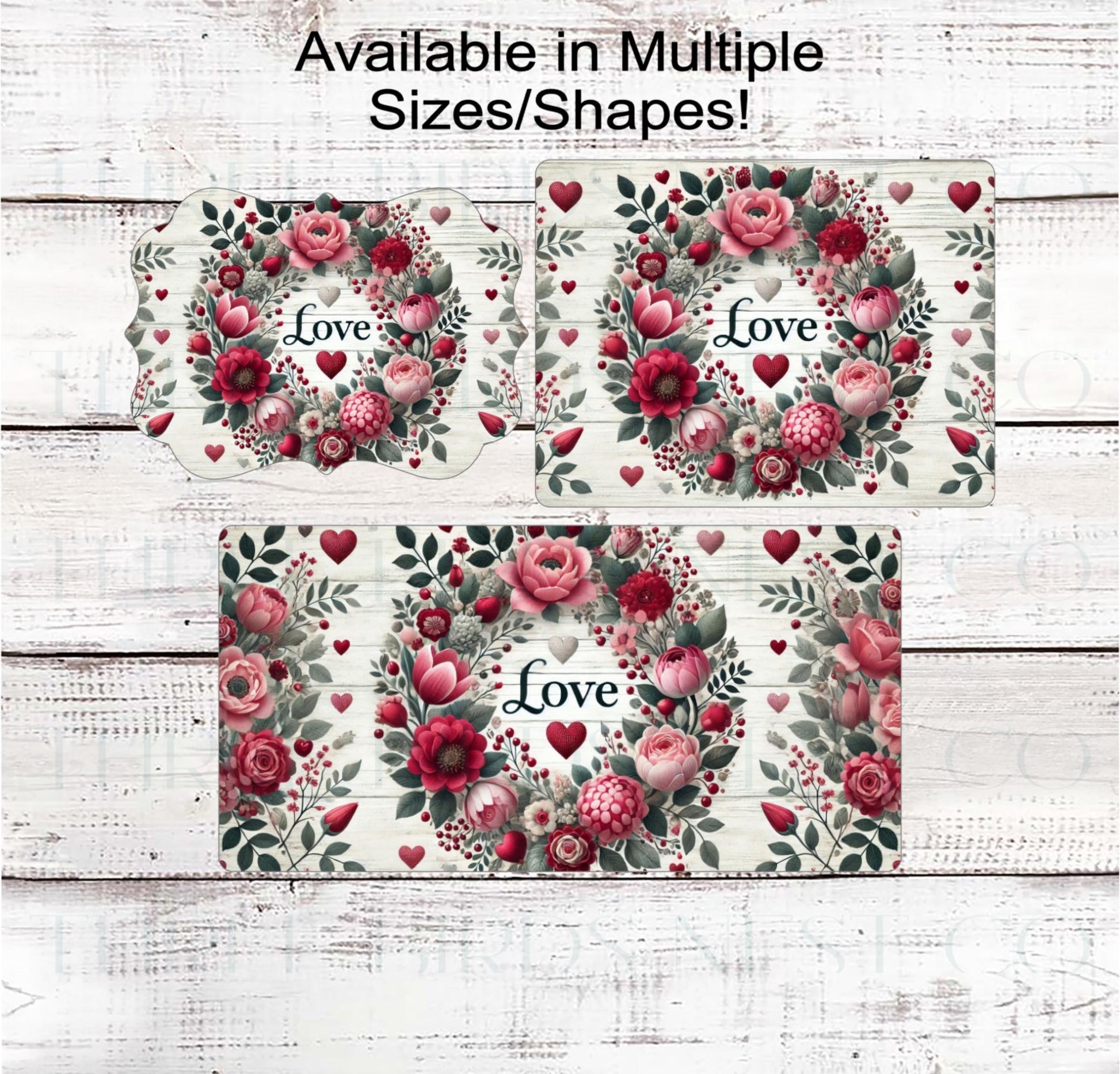 Valentines Day Wreath Sign - Floral Decor - Love Sign