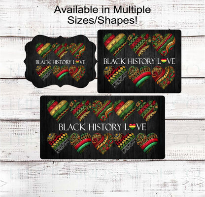 Black History Month - African American Love Wreath Sign - Inspirational Decor