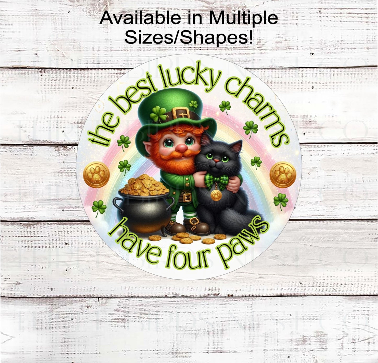 An adorable Leprechaun with his black cat- the best lucky charms have four paws.