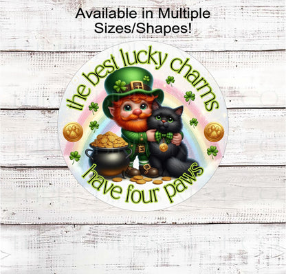 An adorable Leprechaun with his black cat- the best lucky charms have four paws.