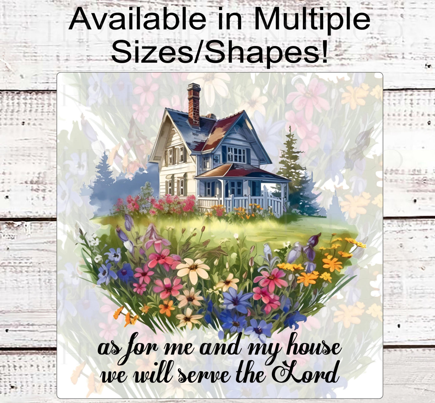 Rustic Farmhouse Wreath Sign, Bible Verse Scripture Sign, Christian Gifts, As For Me and My House