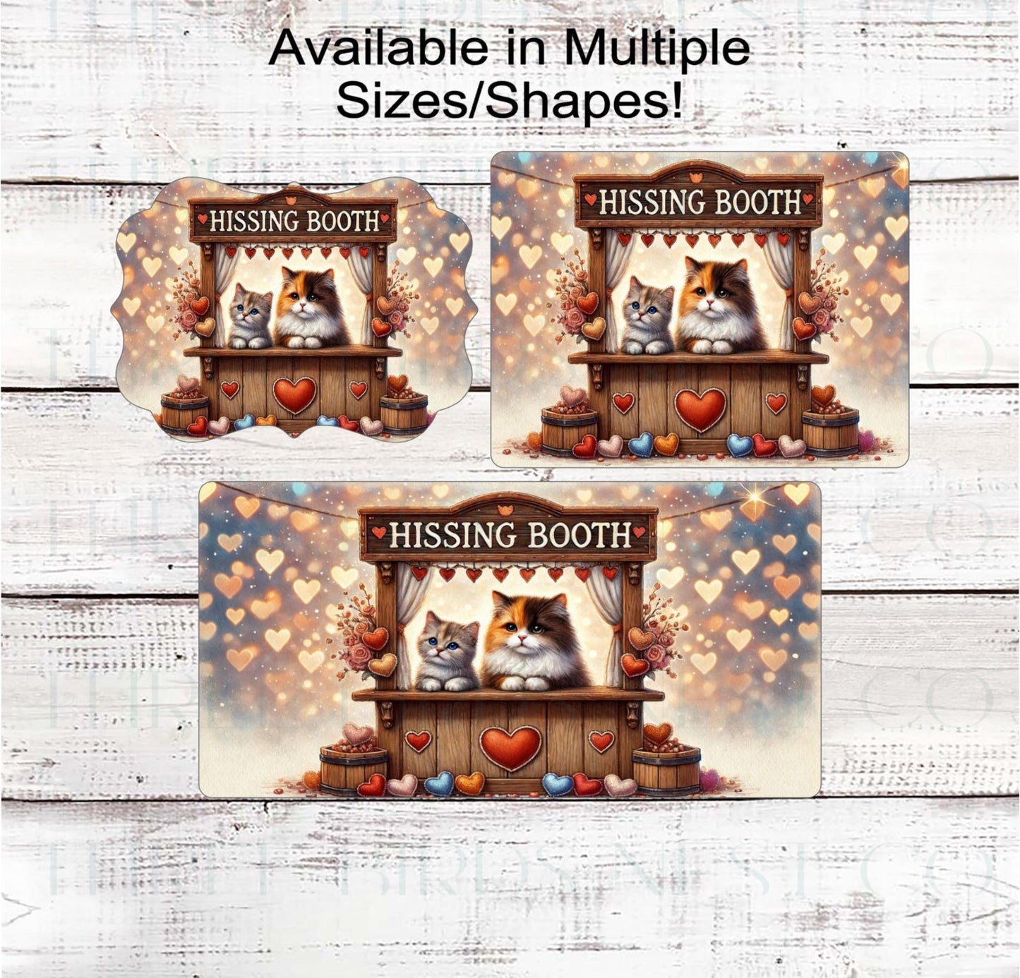 Hissing Booth Valentines Day Wreath Signs - Cat Wreath Sign - Pet Wreath Sign - Paws and Enjoy the Good Life