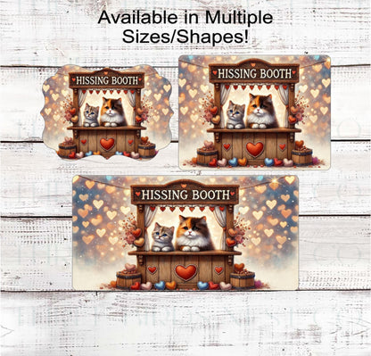 Hissing Booth Valentines Day Wreath Signs - Cat Wreath Sign - Pet Wreath Sign - Paws and Enjoy the Good Life