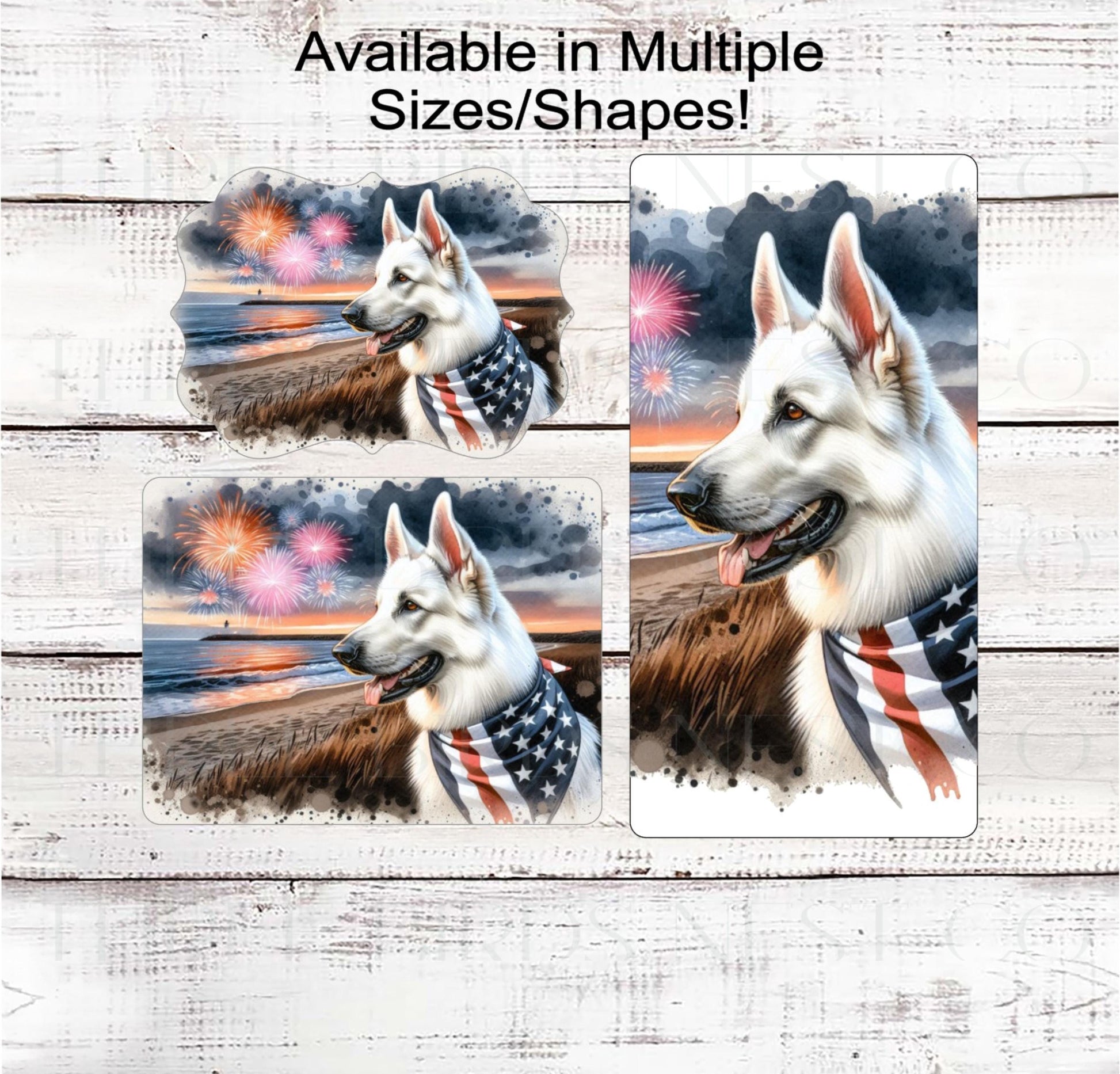 Patriotic Dog Wreath Signs, German Shepherd Dog, American Flag, Wiggle Butt, Beach Decor, Fireworks Sign, 4th of July