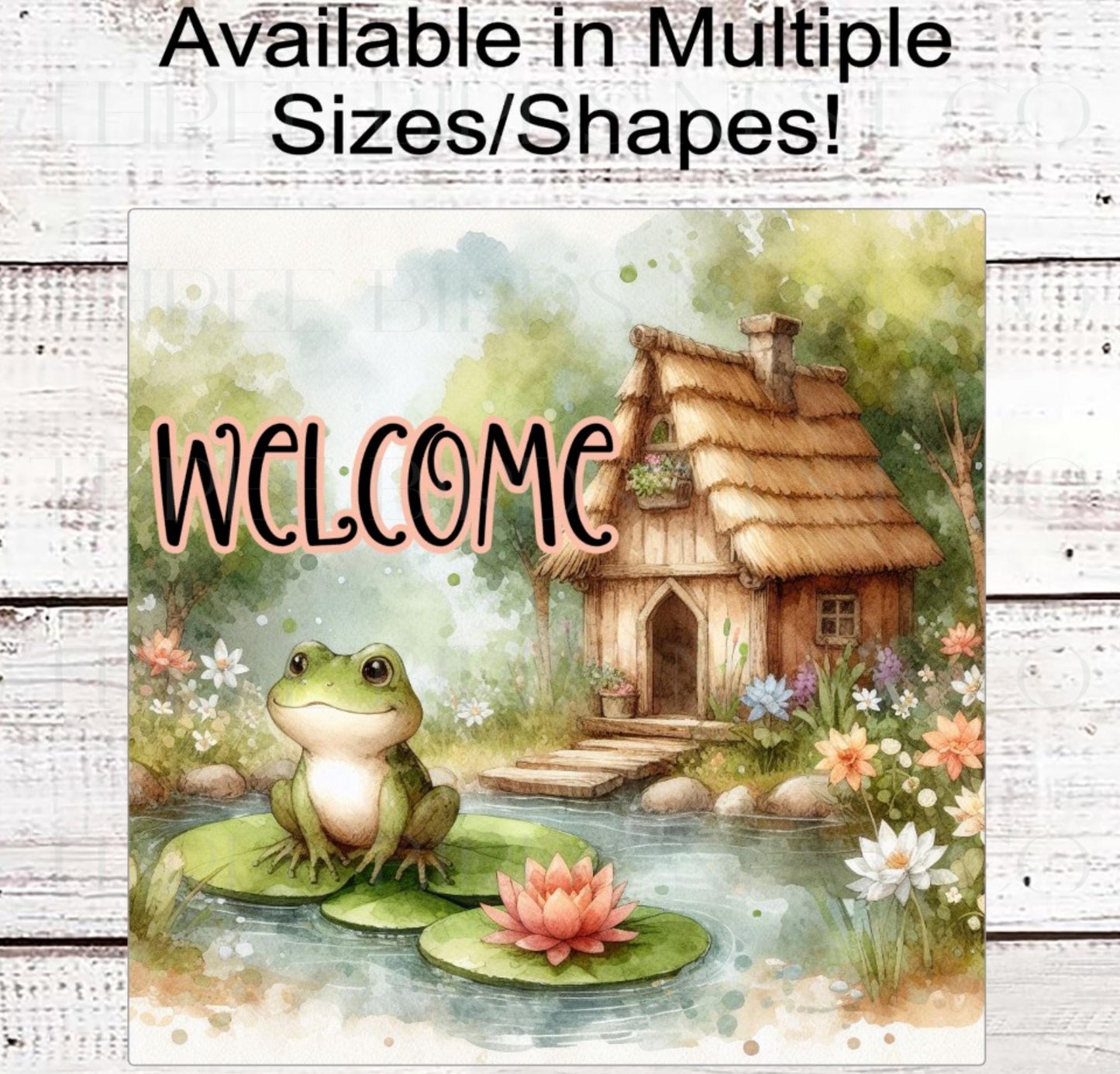 Frog Wreath Sign, Welcome to Our Pad, Gnome House