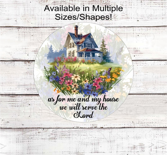 A beautiful old rustic Farmhouse with wild flowers and scripture.