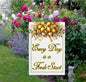 This beautiful Garden Flag has a top border of fresh lemons and flowers- Every Day is a Fresh Start