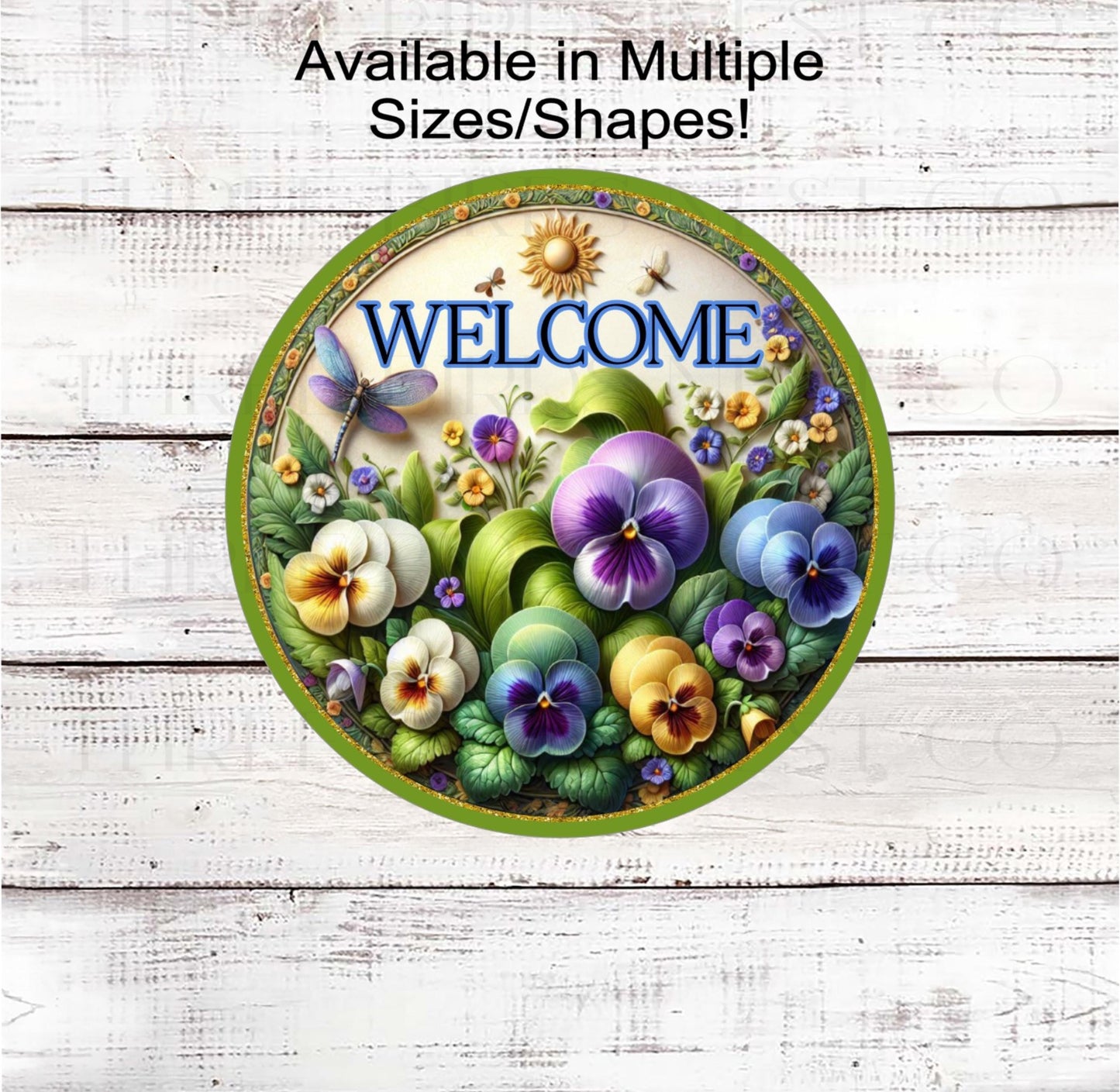 A beautiful spring flower mix with a hummingbird, butterfly and dragonfly.