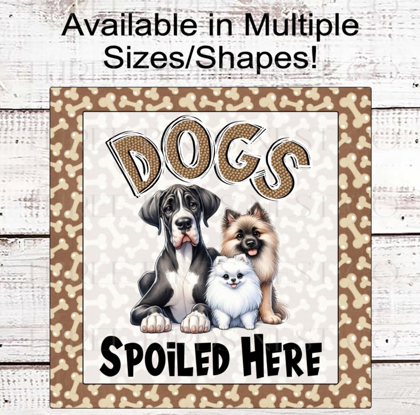 Dog Wreath Signs, Dog Spoiled Here, Wiggle Butt, Paw Print Decor