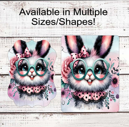 Rabbit Wreath Sign, Floral Easter Decor, Carrot Patch