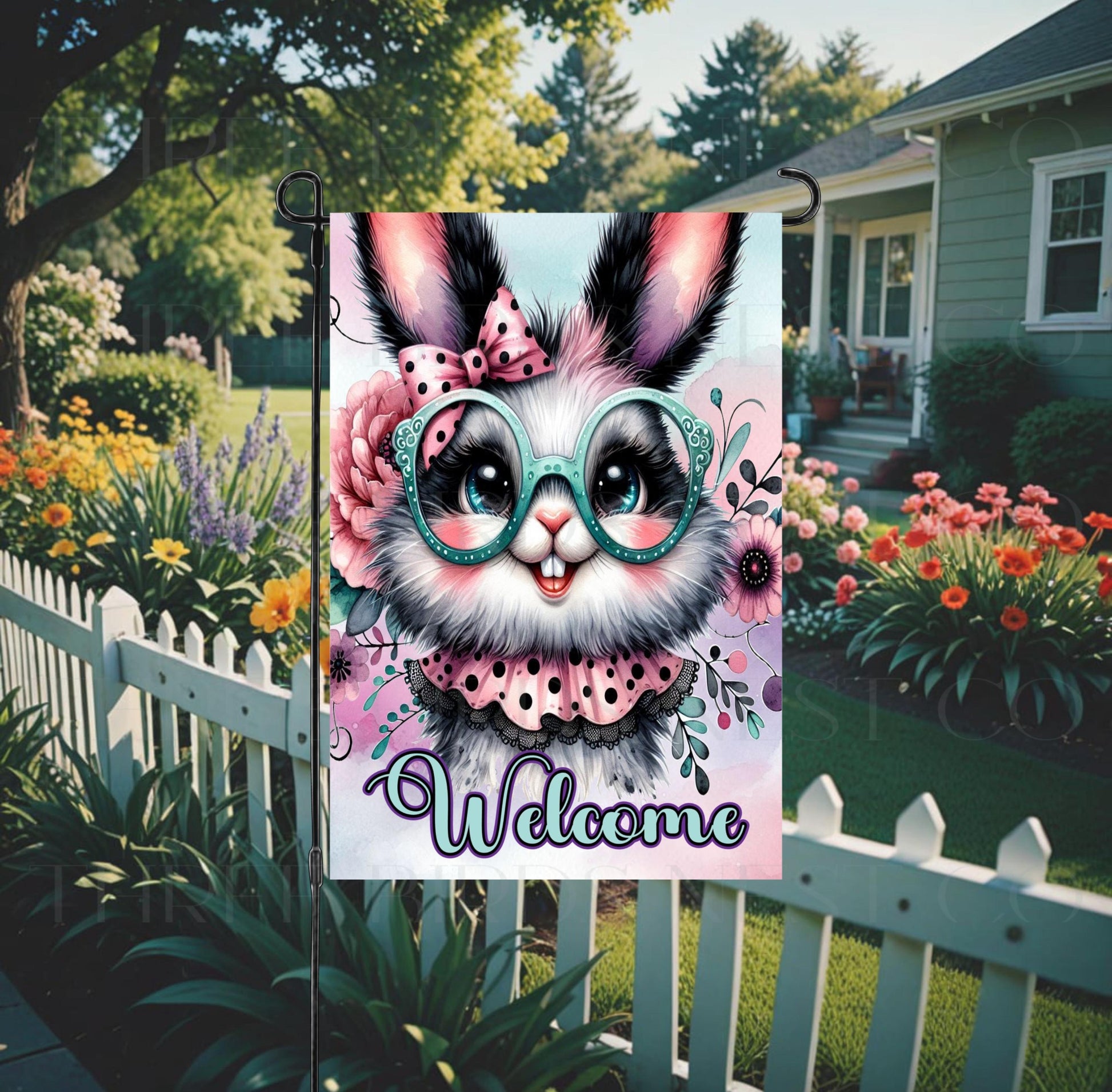 An adorable Easter Bunny is ready to help you elevate your Easter decor