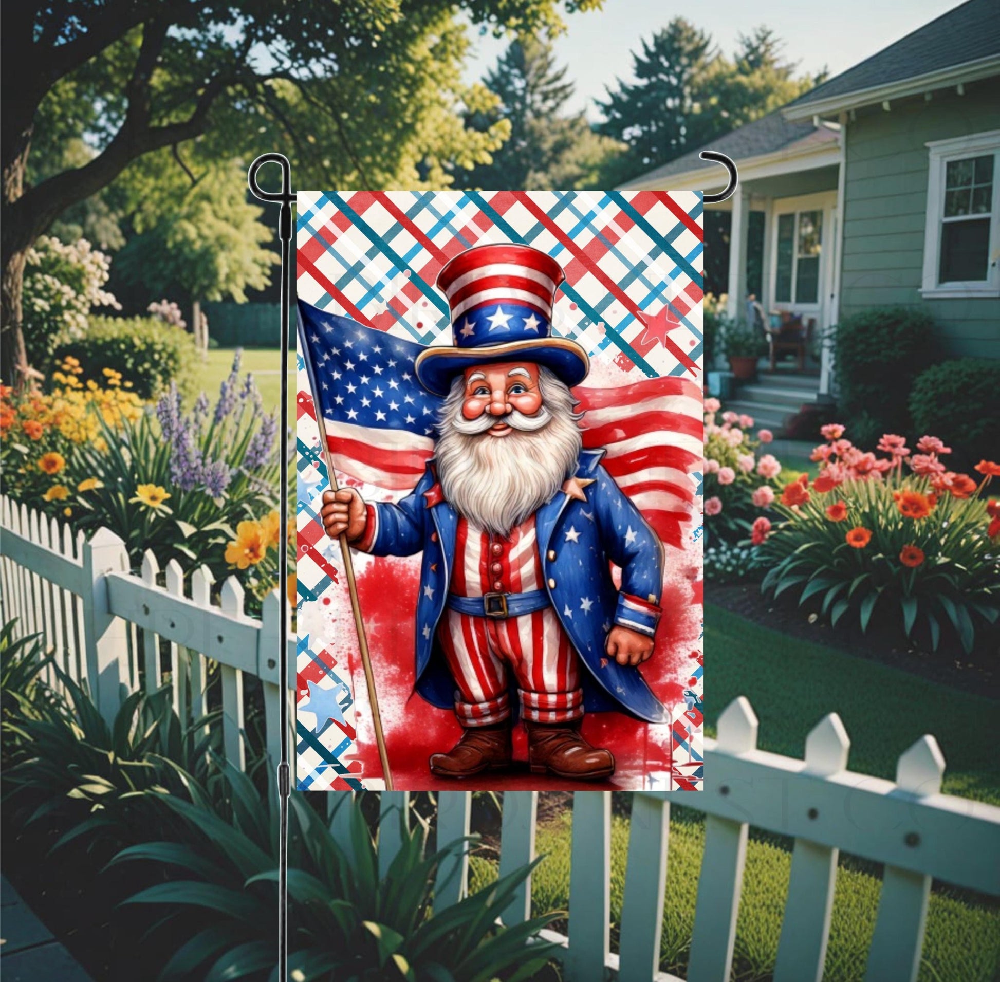 This Uncle Same with his American Flag will be the perfect 4th of July yard decor