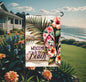 Welcome to the Beach Hibiscus Flip Flops