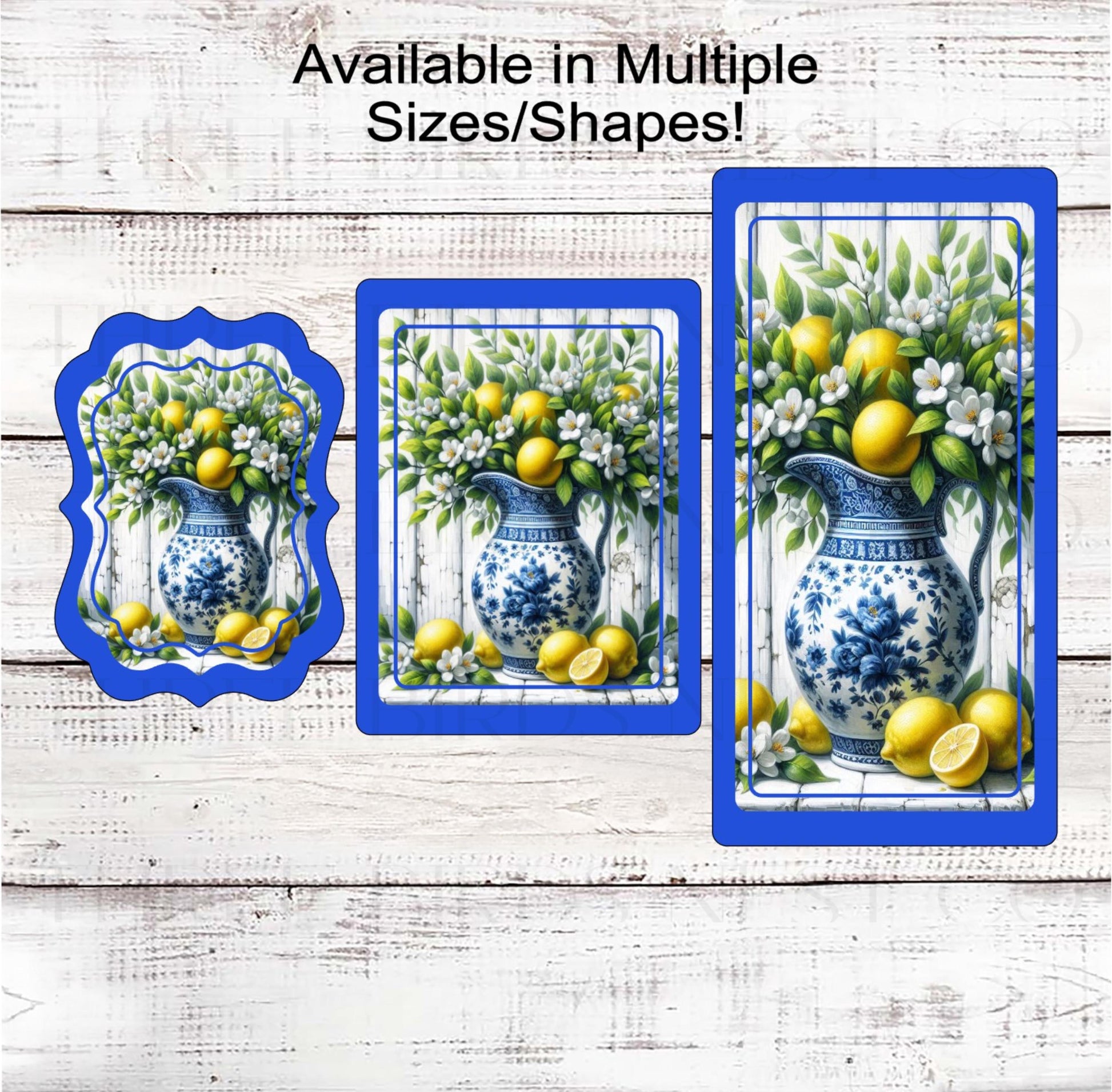 Lemons Wreath Sign, Floral Sign, Rustic Farmhouse Decor, Chinoiserie
