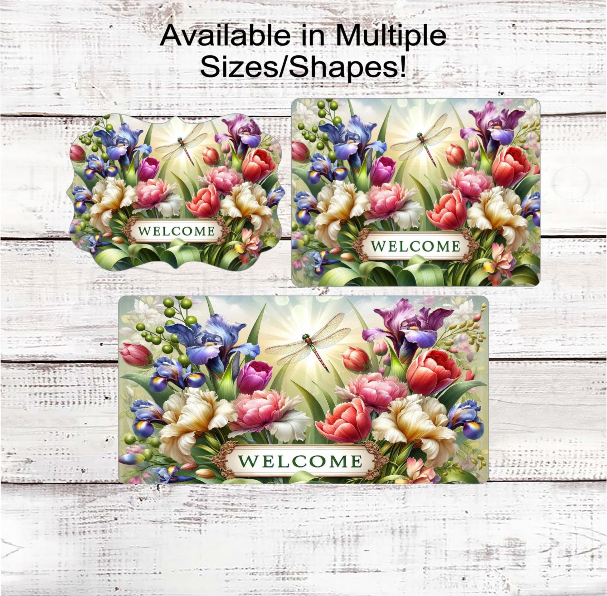 Dragonfly Lover, Welcome Wreath Sign, Spring Flowers, Everyday Sign