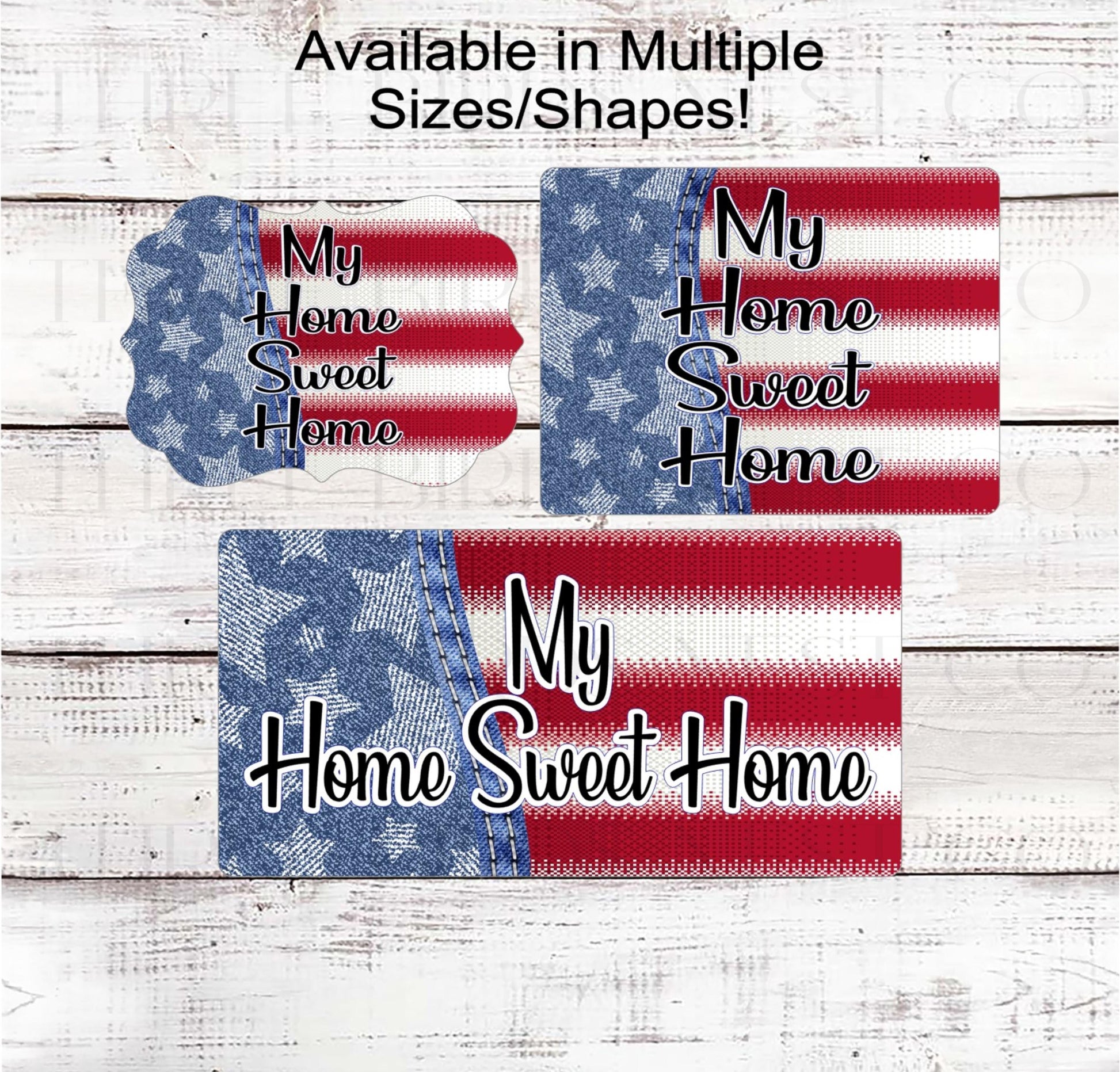 Patriotic Wreath Sign, God Bless America, Home Sweet Home, 4th of July Decor, American Flag, Stars and Stripes