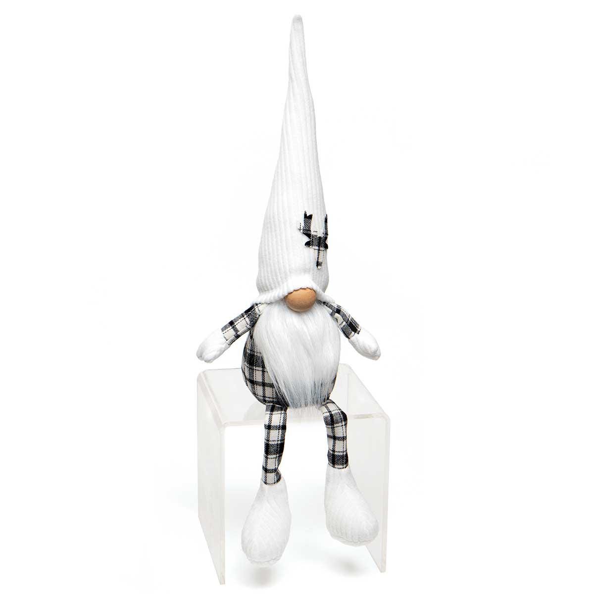 Winter Plaid Reindeer Gnome, Wreath Attachment, Christmas Decorative Craft Supply