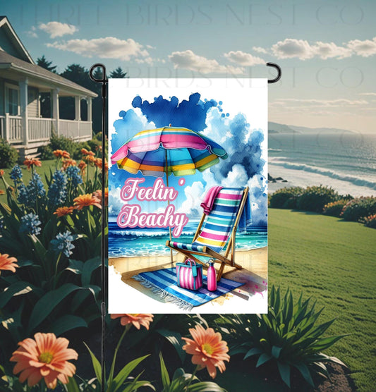 Feelin&#39; Beachy Ocean View Garden Flag