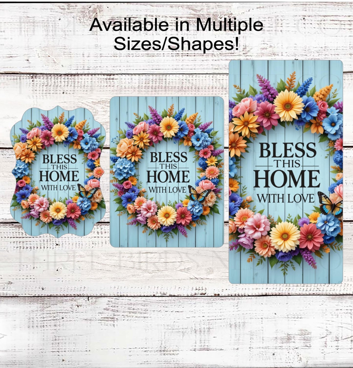 Bless This Home with Love Wreath Sign, Pansy Flowers, Rustic Welcome