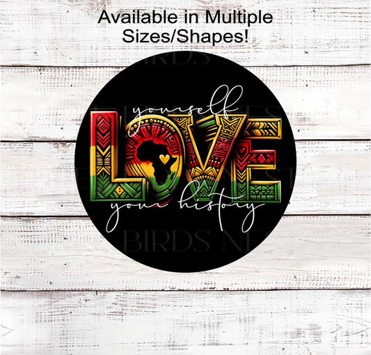 Juneteenth Wreath Sign, African American Love, Black History Month, Inspirational Decor