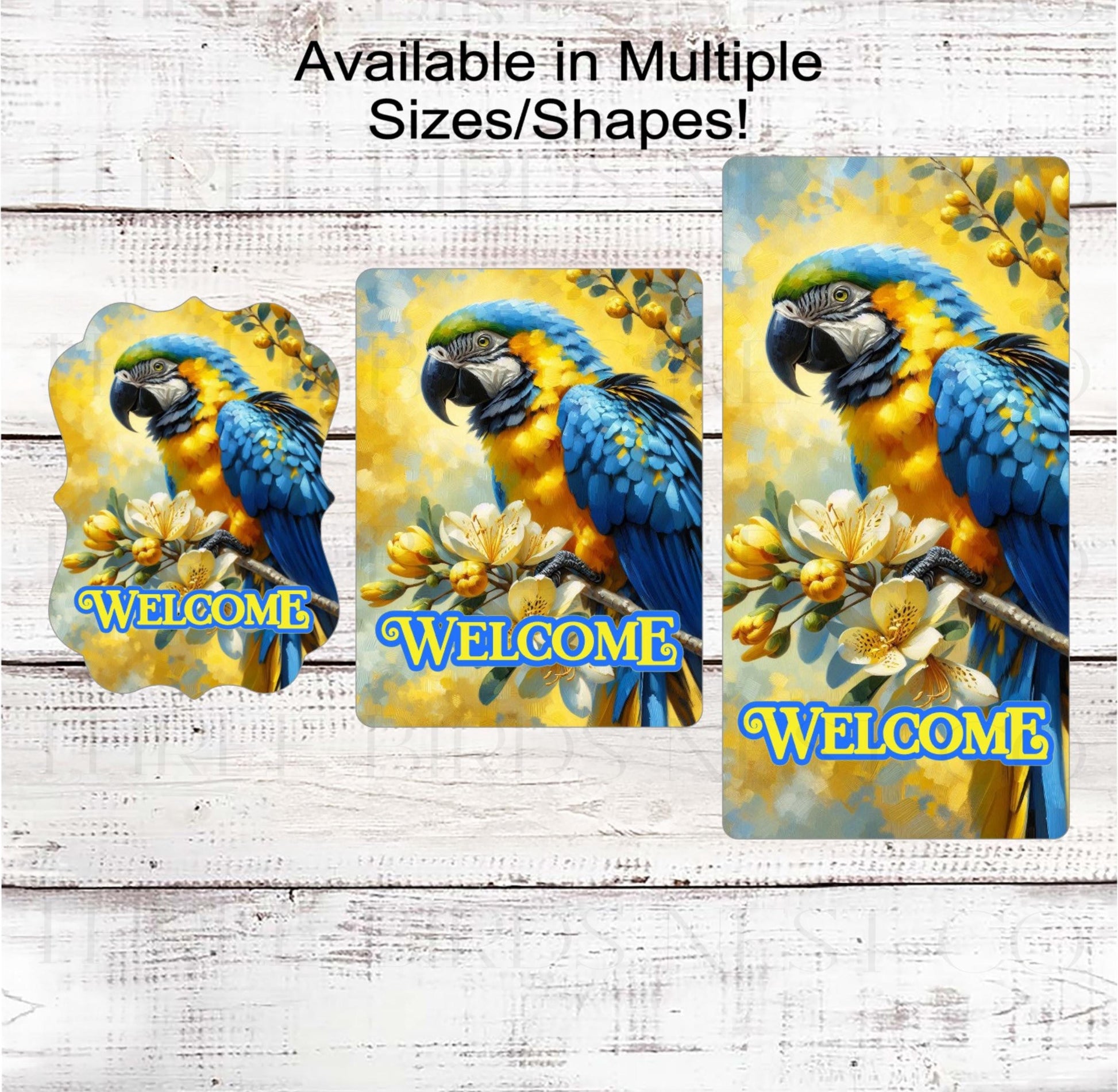 Summer Wreath Sign, Parrot Macaw Lover, Cocktail, Everyday Signs