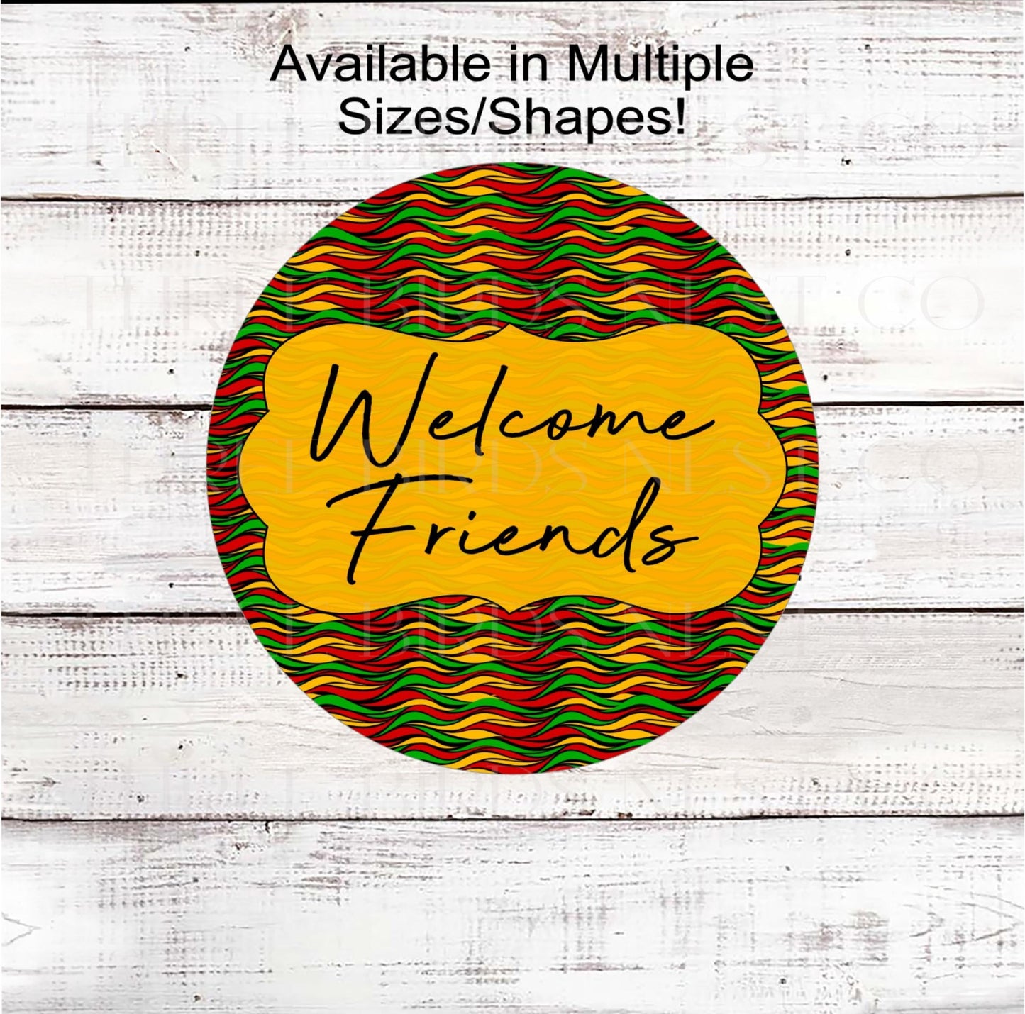 Welcome Friends Juneteenth Wreath Sign, African American Love, Black History Month, Inspirational Decor