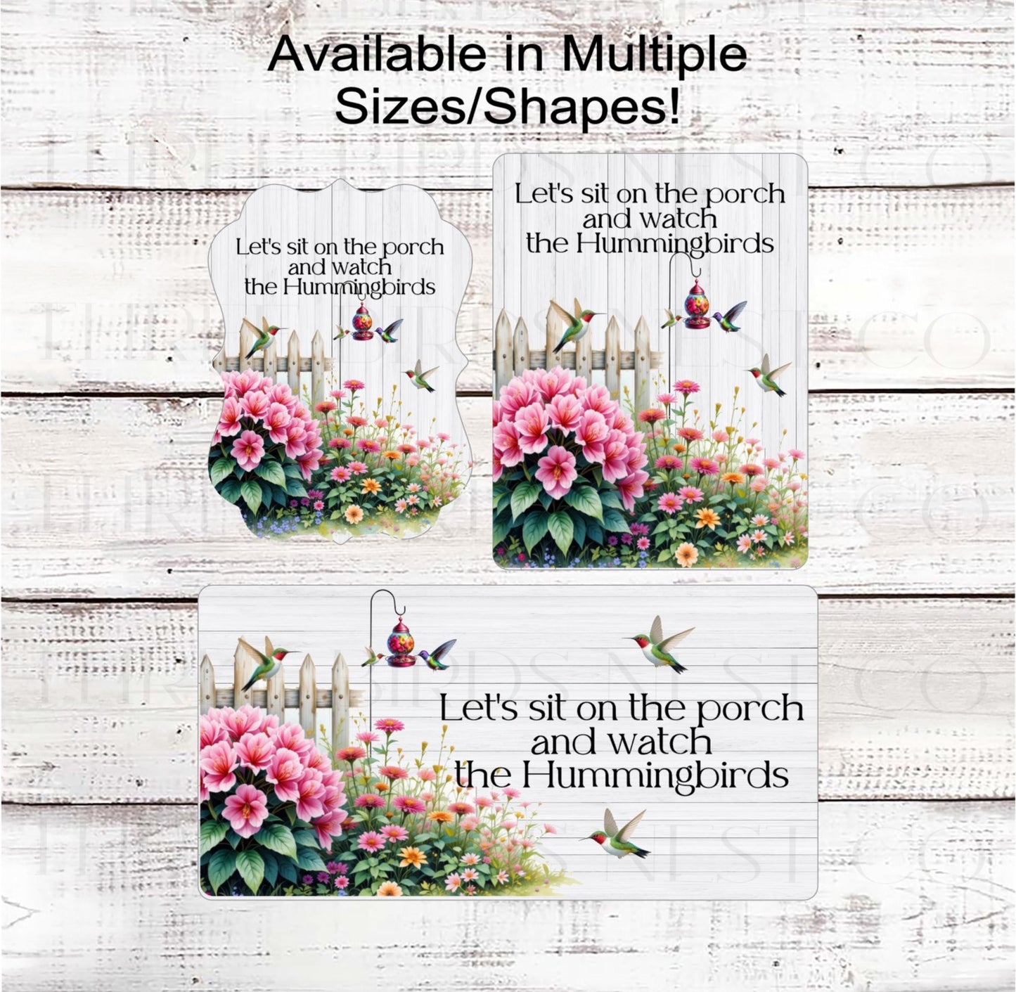 Hummingbird Wreath Sign, Sit on the Porch, Bird Feeder, Stay Awhile
