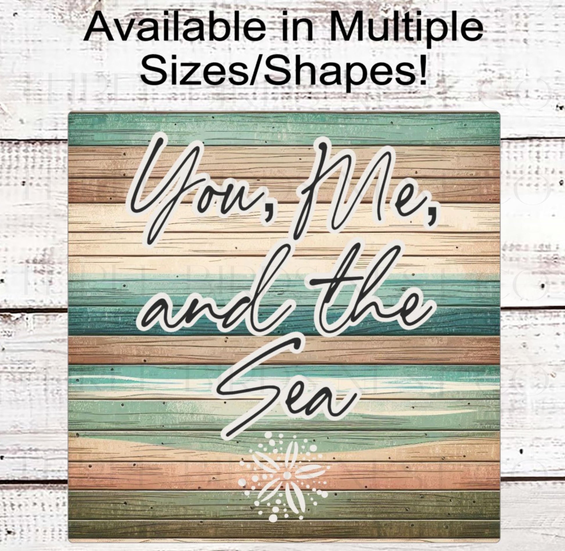 Beach Wreath Sign, You Me and the Sea, Driftwood, Sand Dollar Decor