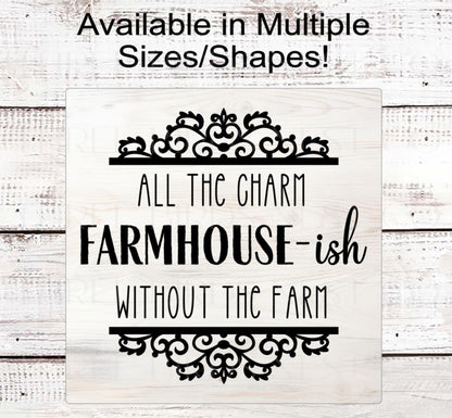 Farmhouse-ish Wreath Sign, Rustic Farmhouse Decor, Cute Everyday Sign