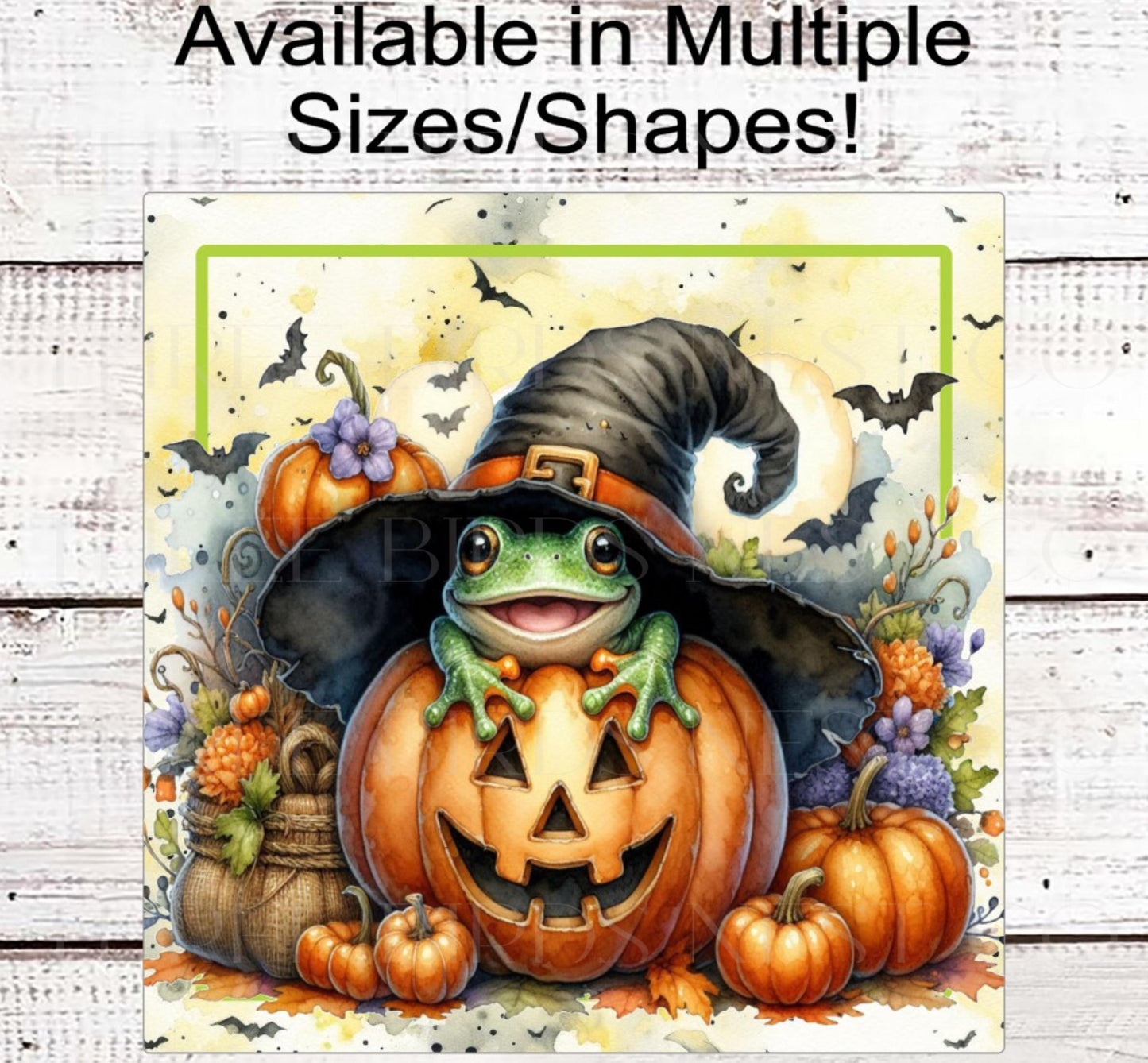 Halloween Frog Wreath Sign, Witch Hat Decor, Cauldron, Fall Pumpkins, Jack O Lantern Sign