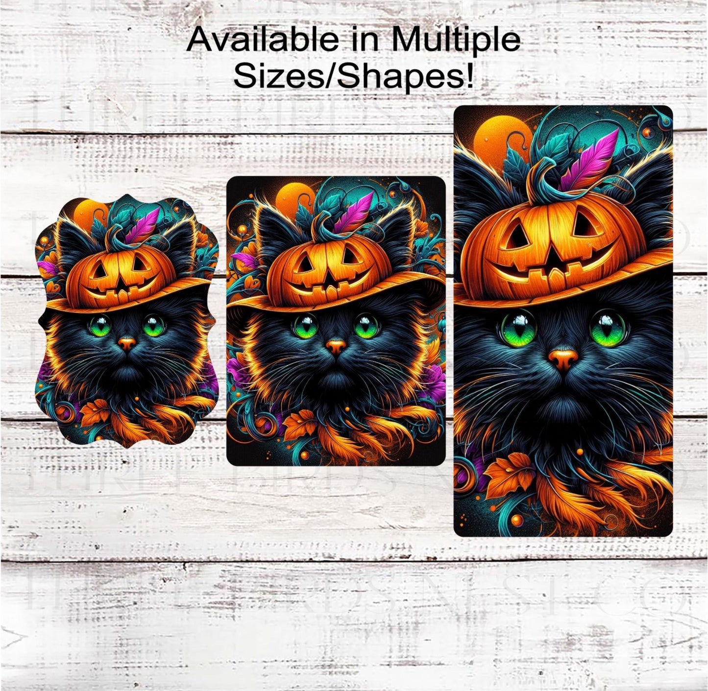 Halloween Wreath Signs - Black Cat Sign - Black Cat Sanctuary - Black Cat Halloween - Spooky Sign - Halloween Signs