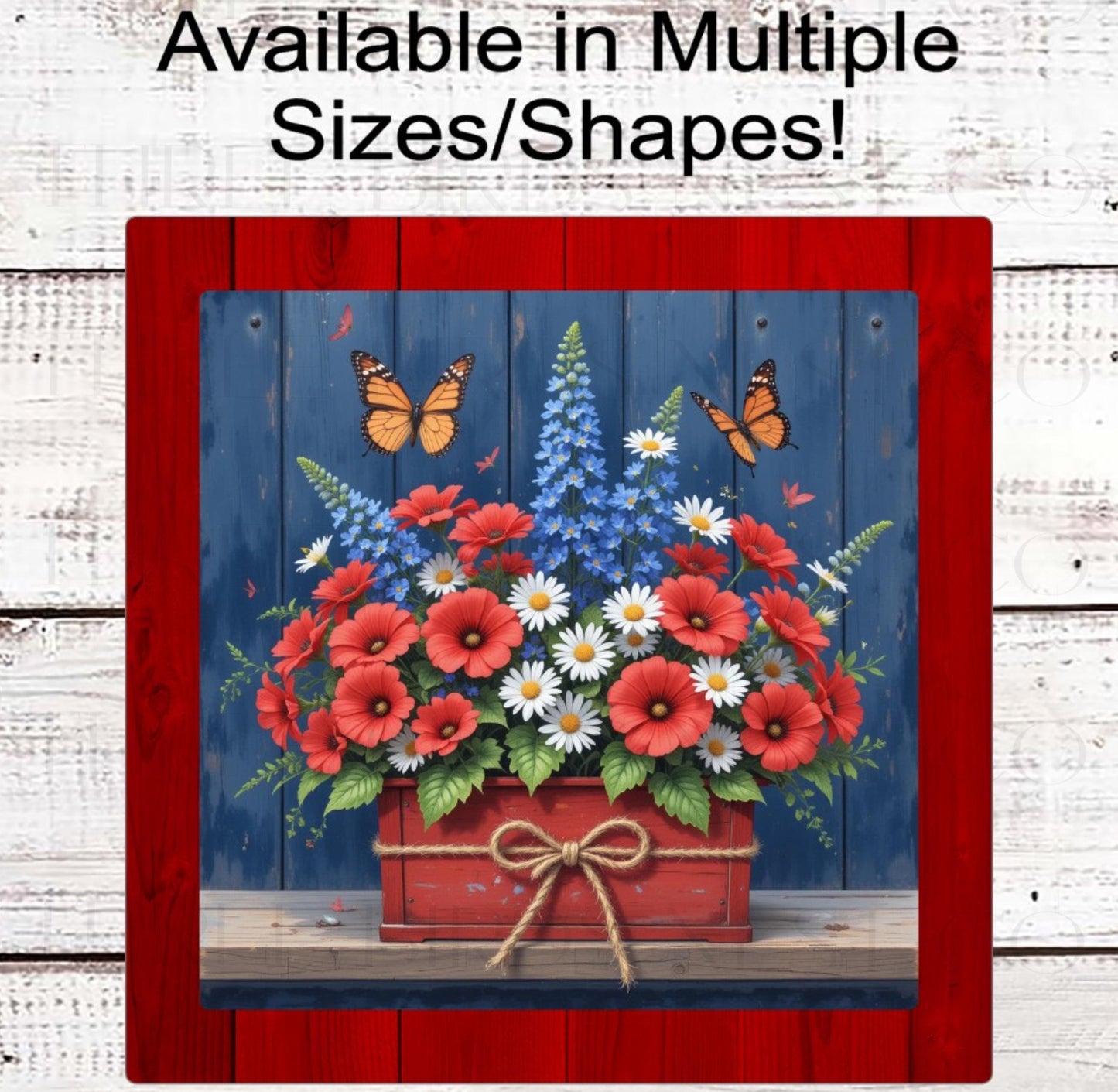 American Flag Welcome Patriotic Wreath Sign