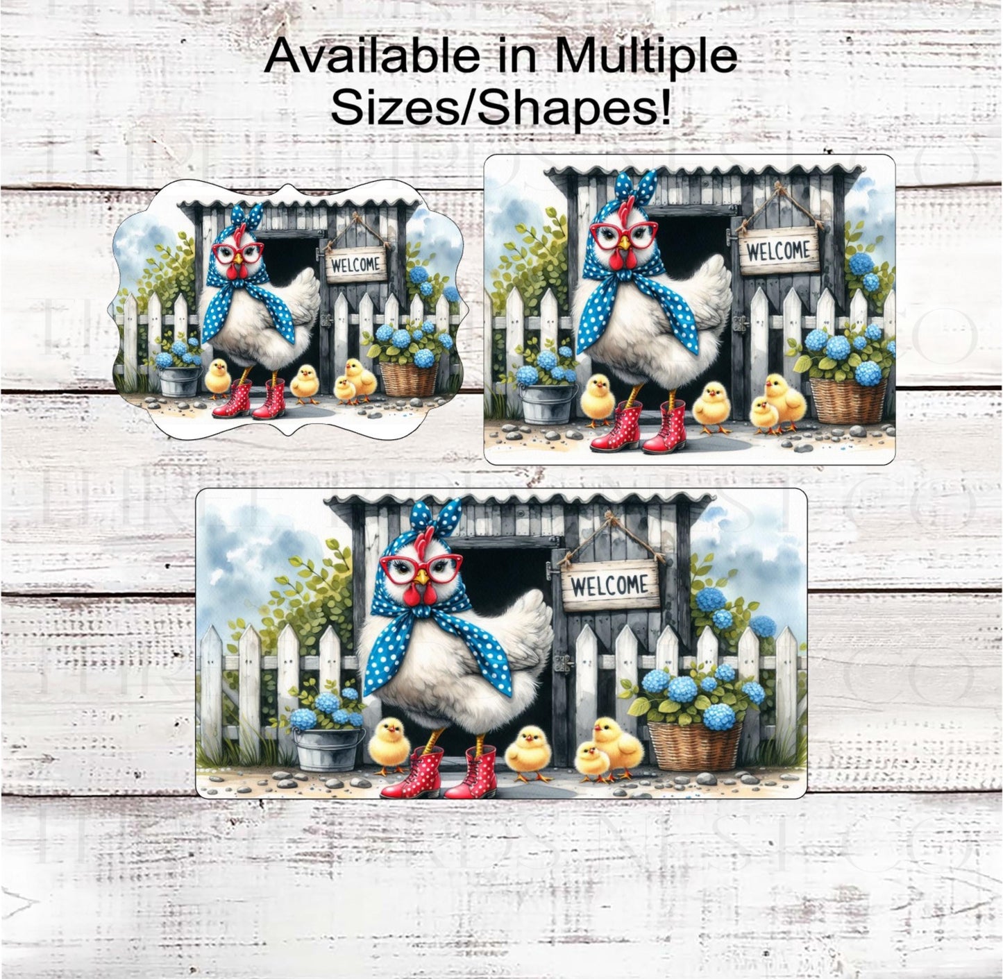 Chicken Welcome Wreath Sign, Welcome to Our Coop, Farmhouse Decor