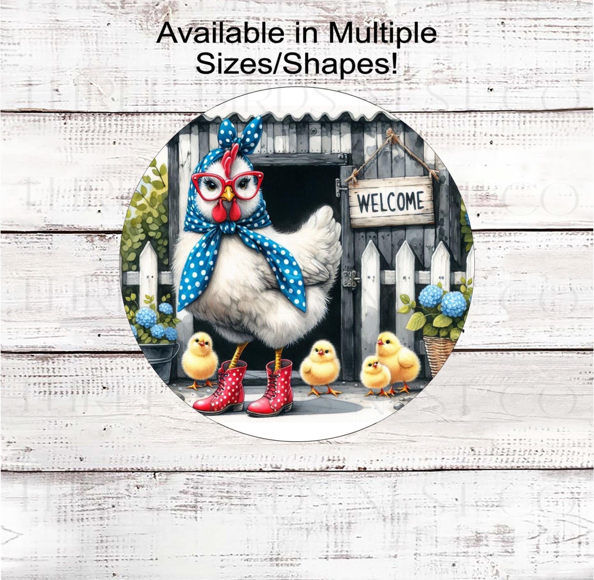Chicken Welcome Wreath Sign, Welcome to Our Coop, Farmhouse Decor