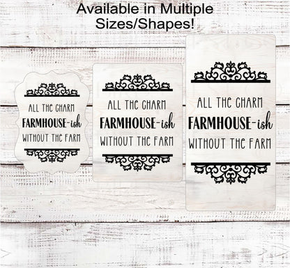 Farmhouse-ish Wreath Sign, Rustic Farmhouse Decor, Cute Everyday Sign
