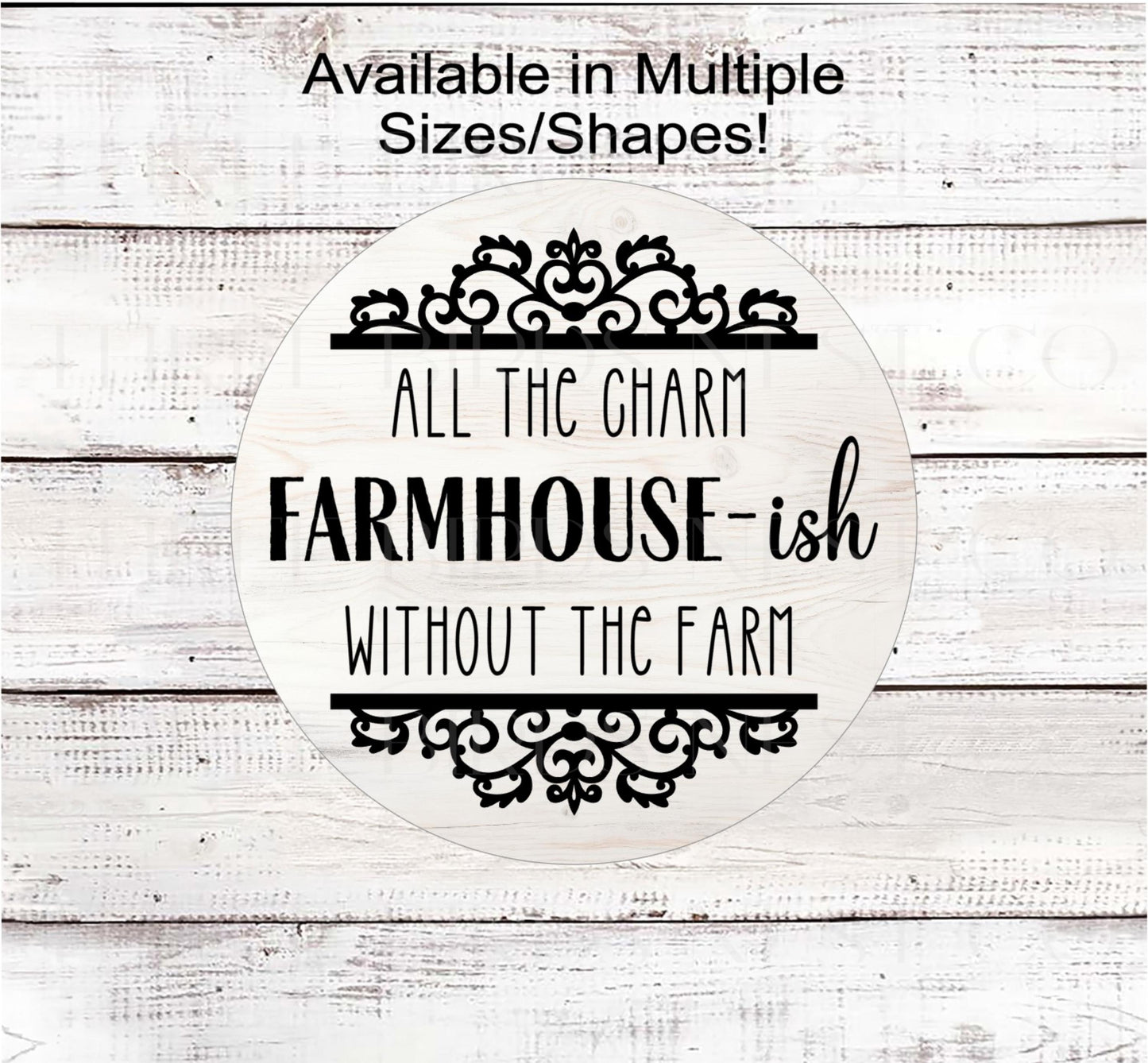 Farmhouse-ish Wreath Sign, Rustic Farmhouse Decor, Cute Everyday Sign