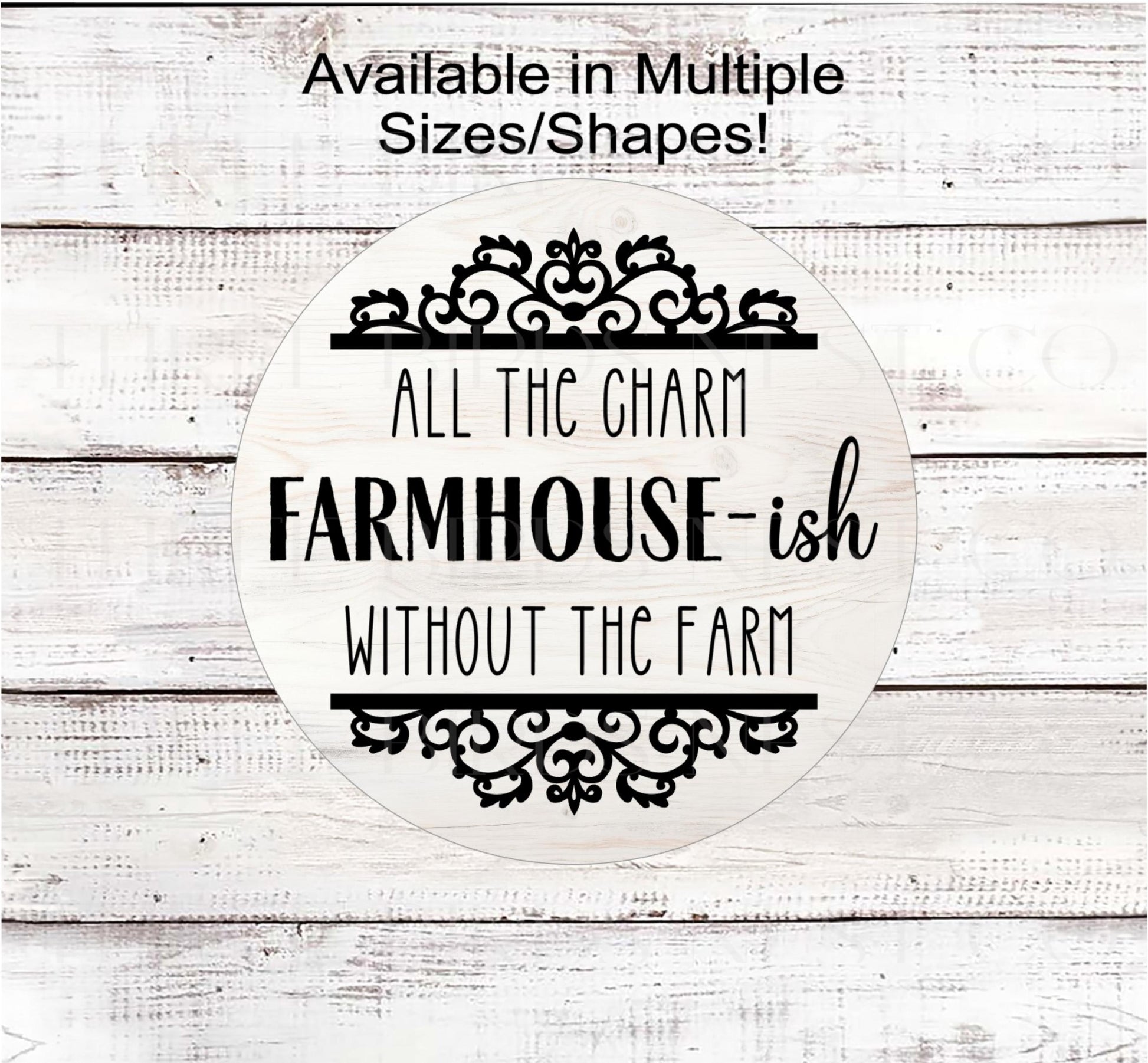 Farmhouse-ish Wreath Sign, Rustic Farmhouse Decor, Cute Everyday Sign