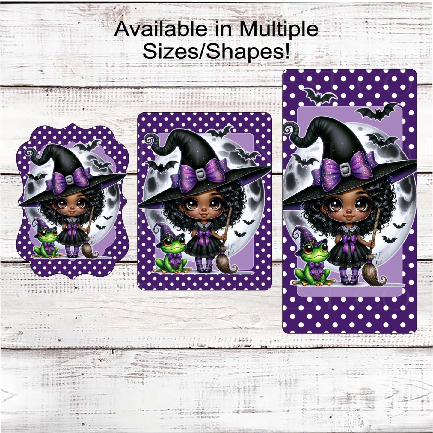 Halloween Wreath Sign, African American Witch Lover, Magic Frog, Spooky Decor, Bats