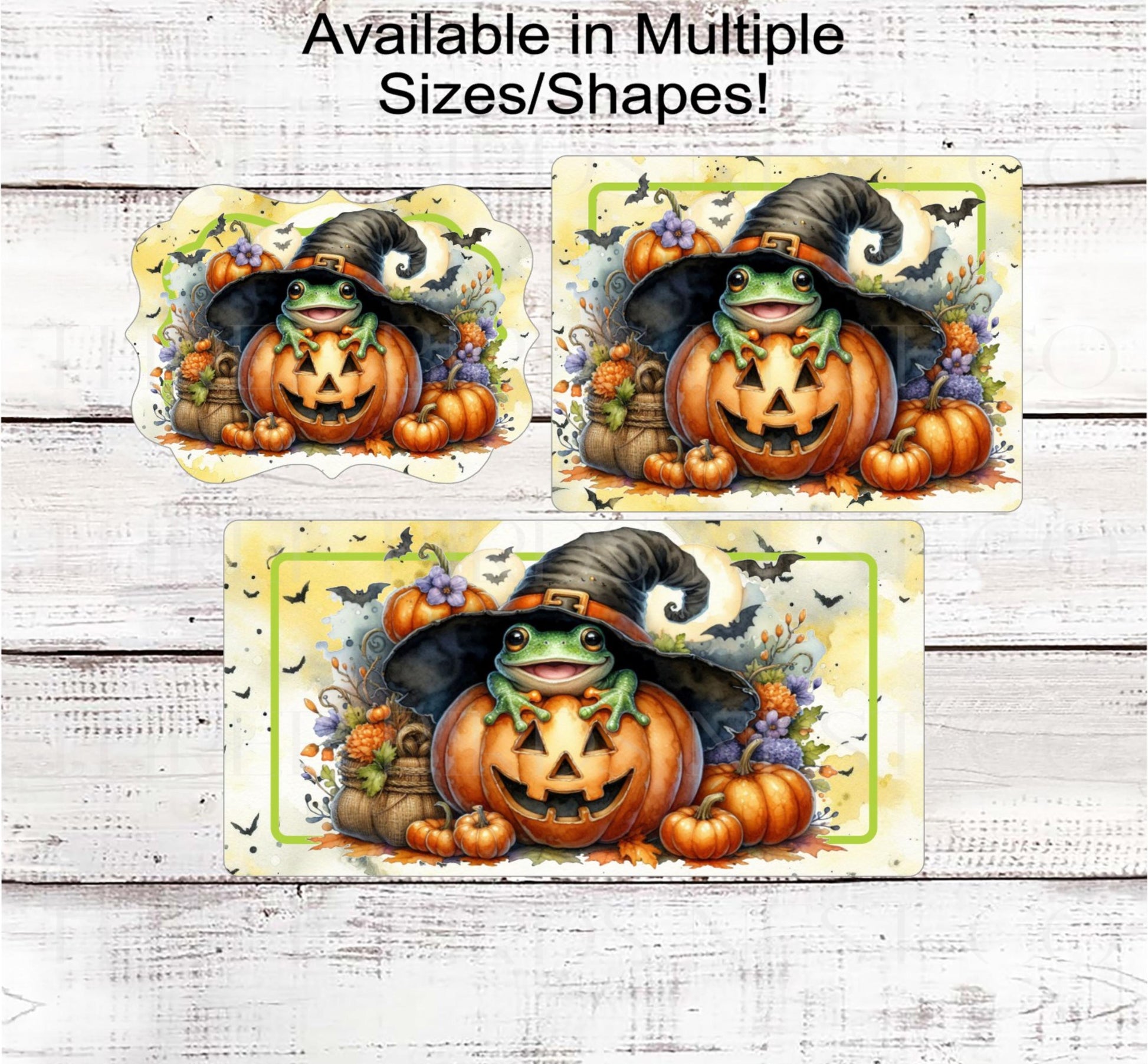 Halloween Frog Wreath Sign, Witch Hat Decor, Cauldron, Fall Pumpkins, Jack O Lantern Sign
