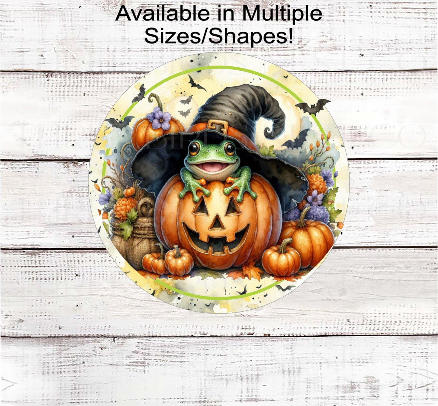 Halloween Frog Wreath Sign, Witch Hat Decor, Cauldron, Fall Pumpkins, Jack O Lantern Sign