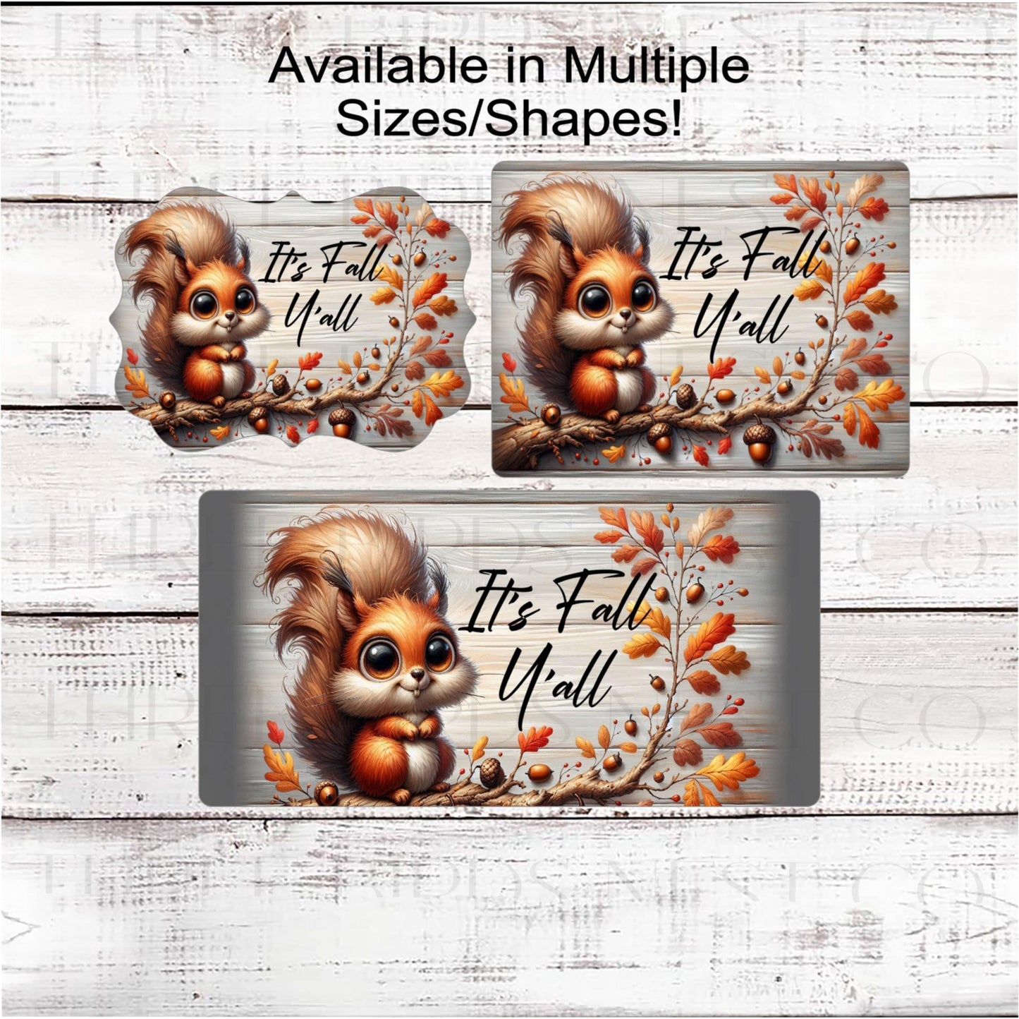 Its Fall Yall Wreath Sign, Squirrel Lover, Fall Leaves and Acorns