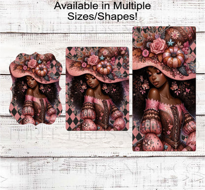 Halloween Wreath Sign, African American Witch Lover, Spooky Decor, Boho Floral