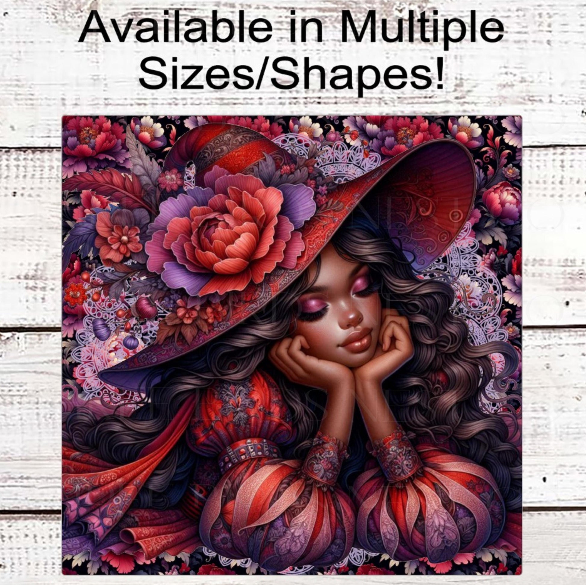 Halloween Wreath Sign, African American Witch Lover, Spooky Decor, Boho Floral