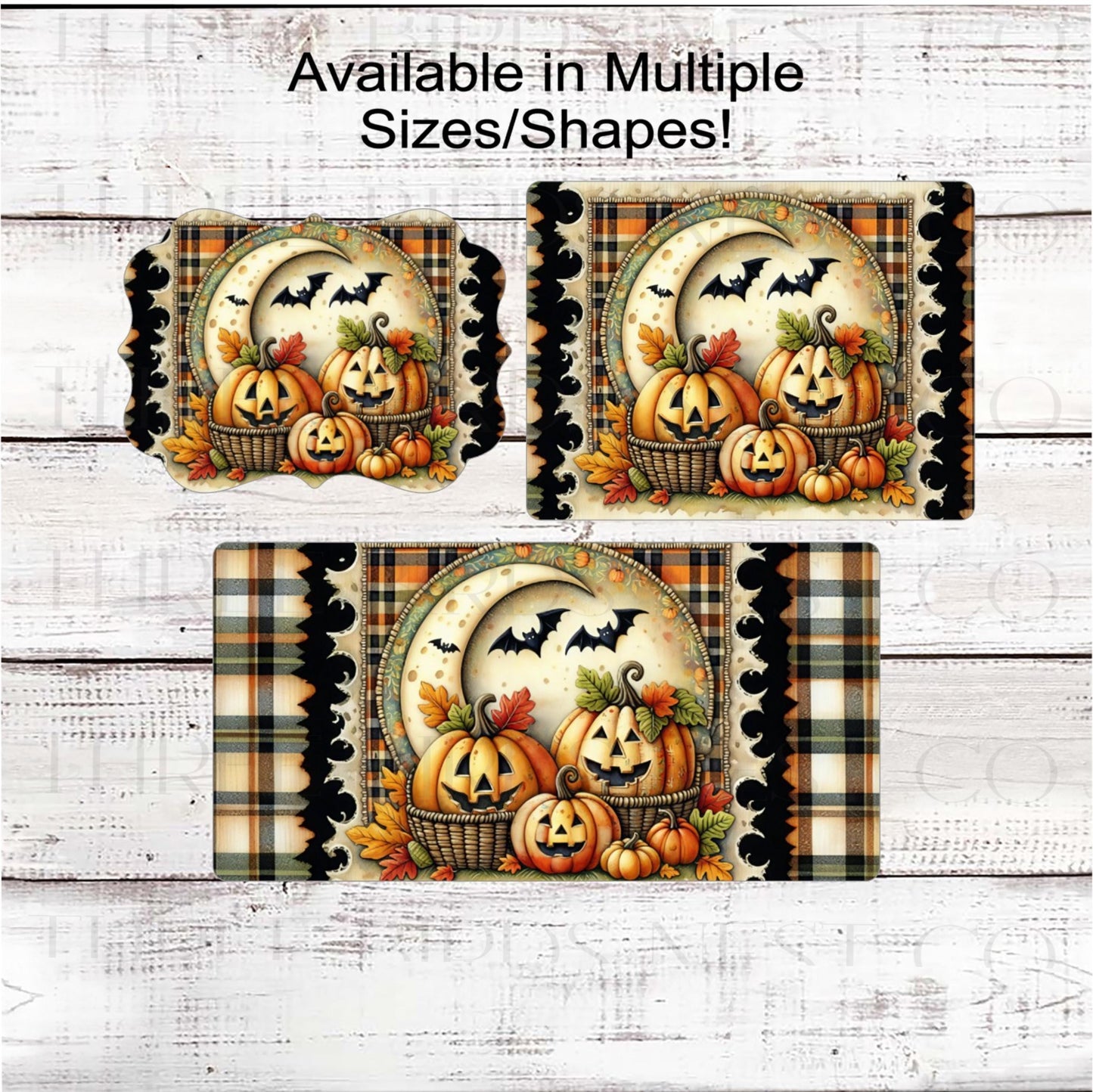 Halloween Wreath Sign, Jack O Lanterns, Rustic Farmhouse Decor